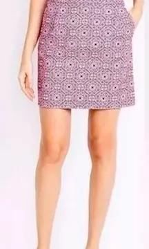 JCREW COTTON BASKET WEAVE PRINT PATTERN MINI SHORT SKIRT 4