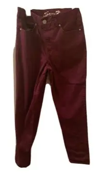 Seven 7 Est. 1964 Women's Plum Purple Jeans Size 14 Pockets Zip Stretch Skinny