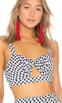 Tularosa Revolve Kristy polka dot bra top size small