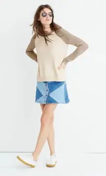 Province Cross-Back Pullover Sweater in Colorblock