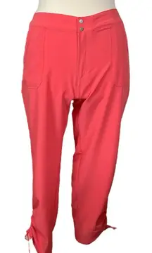 Dressbarn NEW DB Sunday Athleisure Casual Tie Ankle Pants Coral Pink Size 16