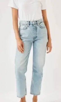 Re/Done 70s stove pipe denim jeans‎ in wash “worn in naf”