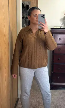 Brown Long Sleeve Sweater