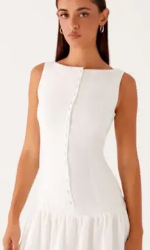 Peppermayo Dress Mini White Linen