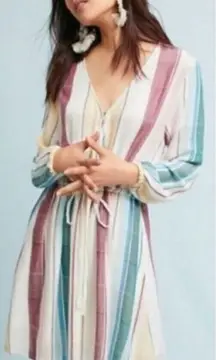 Rails Becca Cusco Stripe Dress for Anthropologie Size Small‎ Neutral Bohemian