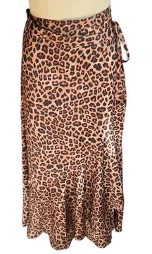 Summersalt‎ Leopard wrap midi skirt size small