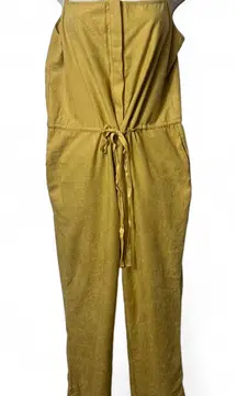 Faux Suede Drawstring Jumpsuit‎