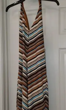 Size  Chevron Print Halter Dress is a size 6.