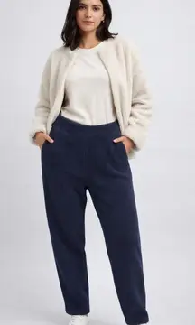 Patagonia Women’s Fleece Pants Navy Blue SZ M Recycled Polyester Lounge Outdoor