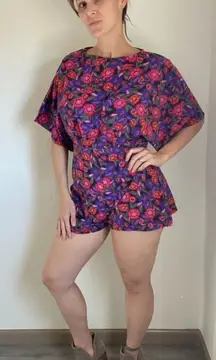 ASOS Floral Romper Party Feminine Statement Flowers Size 6