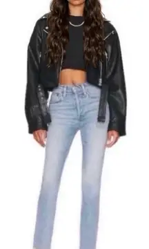 NWT Revolve x Re/Done Originals 90s High Rise Ankle Crop in Worn Light Azure