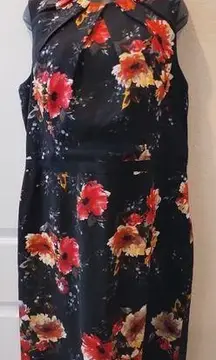 CB ESTABLISHED 1962 multicolor  Floral Sleeveless Stretch Knit Dress 16