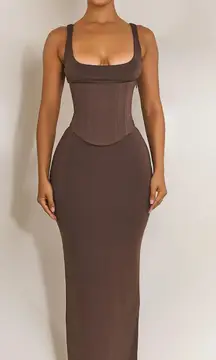 Mars the label The Sandra Scoop Maxi in Brown  