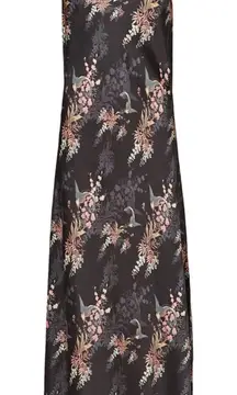 Allsaints Slip Dress floral midi tierny melisma womens Gray (small) minimalist