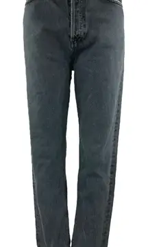 Agolde Women's Black High Waisted Relaxed Fit Straight Leg Denim Jeans Size S