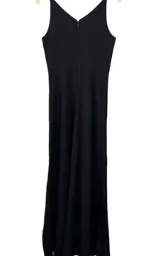 Dress The Population Black Double Slit Maxi Dress Size S