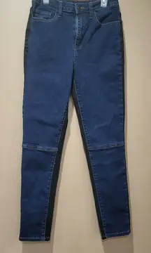 Shein Blue and Black Stretch Skinny Jeans