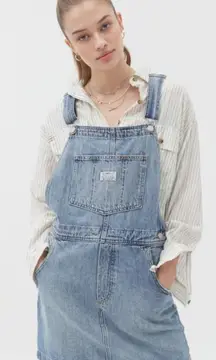 Levi's Norah Skirtall Dress Overall Mini Cotton‎ Denim Blue Size XS
