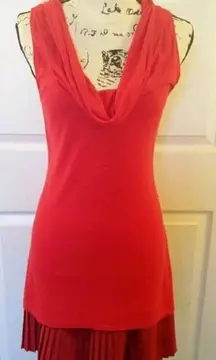 Free People Cowl Sleeveless Holiday Pleated Dress