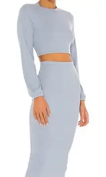 Superdown Lena Ribbed Midi Skirt‎