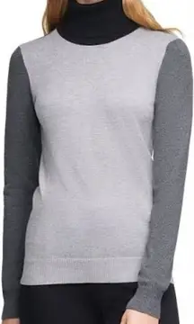 NWT- Tri-colored Calvin Klein Turtleneck 	Sweater- Medium