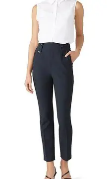 Tibi Anson Stretch Tailored Navy Blue Ankle Pants Size 6