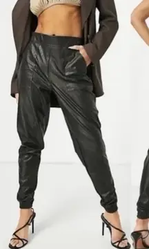 Spanx Leather Like Jogger Pants Black Size S
