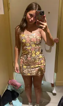 Flower Hoco Dress