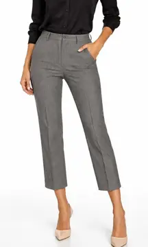 Norma Kamali Pleated Crop Trousers Women’s Size 8 Black Stripe Career Pants