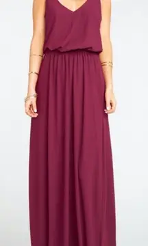 Show Me Your Mumu SMYM Kendall maxi merlot dress NEW LARGE