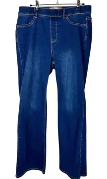 Soft Surroundings Pull-On Stretch Denim Jeans Blue Medium Modal Straight Leg