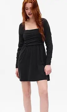 NWT  Black Ruched Mini Dress