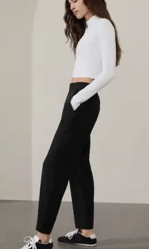 ATHLETA- Brooklyn Lined Ankle Pants Black Casual Travel Comfort Pull On Tall