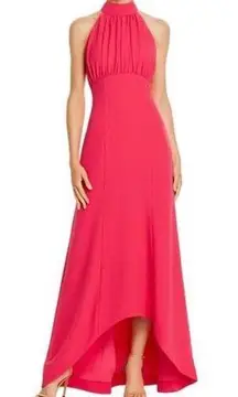 C/MEO Pink Sleeveless Halter Evening gown