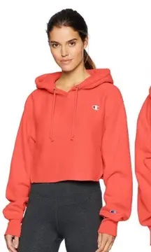 Womens Reverse Weave Cropped Cut-off Hoodie