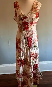 Paper Heart Linen Blend Floral Maxi Dress | Size: L
