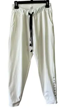 Strut This Cyclebar Sweatpants Womens M Ivory‎ Pull On Drawstring Casual Comfort