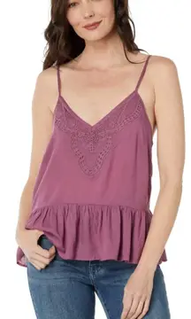 Lucky Brand Women's Embroidered Cami Vneck 
