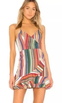 Parker Jay Dress 4 Amalfi Stripe Mini Ruffled Dress Multicolor