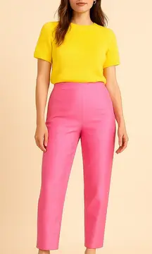 Deadstock 100% Silk Taffeta Pants Pink Vintage 90s Trousers Bubblegum Barbiecore