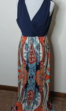 . Boho wrap wynne knit maxi dress size large