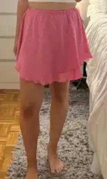 Free‎ People Pink Ruffled Hem Skirt Sz S