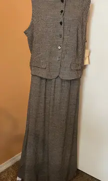 Vintage Coldwater creek Button-Up Vest & skirt set. Vest size L, skirt size S.