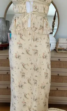 Floral print skirt set