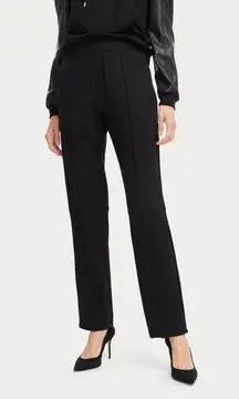 Anne Klein Pleated Straight Leg Stretch Pant