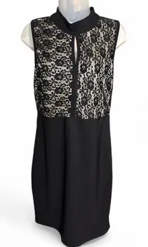 Roommates Black Sleeveless with Lace Top Dress