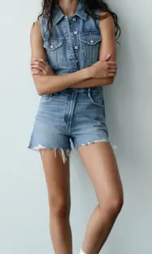 Zara Sleeveless Denim Romper