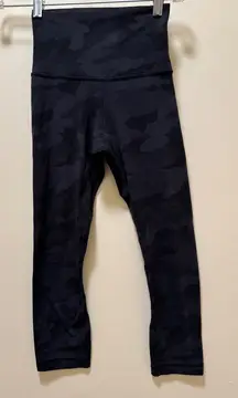 Lululemon Align‎ High-Rise Crop Leggings Size 2 Heritag Camo Deep Coal Multi