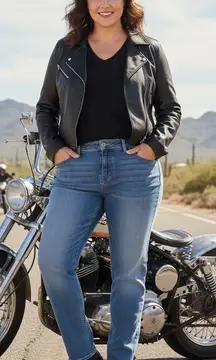 Harley Davidson Skinny Blue Jeans Womens 20W Denim Biker Moto Distressed Urban