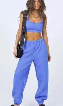 Blue Arabella Cropped Tank Top